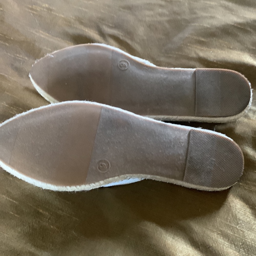 Worn‎ Once Report Espadrille Slides OFF White Canvas size 9 - Picture 6 of 6
